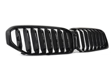 For BMW G30 G31 530i 2021-2023 Front Bumper Kidney Grille Gloss Black Single Slat