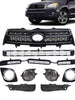 9pcs Front Lower Grille/Fog Lamp W/Cover/Bracket For Toyota RAV4 2009-2012 Base/Sport