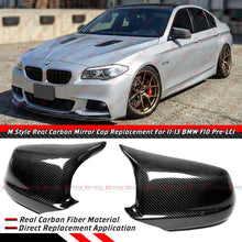 For 2011-2013 BMW F10 528i 530i 550i M Style Carbon Fiber Mirror Cover Caps Replacement