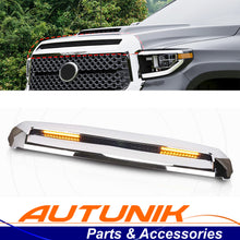 For 14-21 Toyota Tundra Chrome Front Hood Bulge Molding Grille Trim W/Light bar