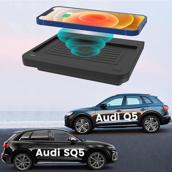 Car Wireless Charger Phone Qi Charging Station Pad for Audi Q5 SQ5 2018-2023