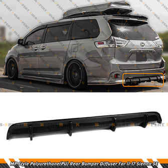 For 2011-2017 Toyota Sienna SE JDM MP Style PU Shark Fin Rear Bumper Lip Diffuser