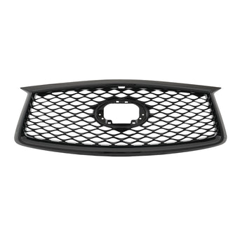 Gloss Black Front Bumper Grille For 2019-2023 INFINITI QX50 w/Camera Hole