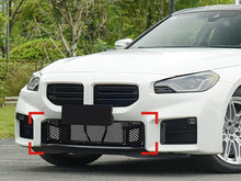 5pcs For BMW G87 M2 Front Bumper Lower Mesh Grille Overlay Trim Gloss Black