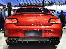 Rear Diffuser & Black Exhaust Tips for Mercedes C205  C200 C300 C43 AMG Coupe Convertible 2015-2020