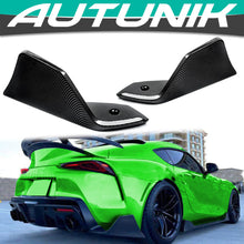 For 2020+ Toyota Supra A90 Carbon Fiber Look Rear Bumper Side Corner Aprons Spats