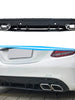 Black Diffuser w/ Chrome Exhaust Tips For Mercedes W205 Sedan C250 C300 C43 Sedan AMG