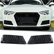 Pair Front Fog Light Grill Cover for Audi A4 B9 Non-Sline 2017-2019