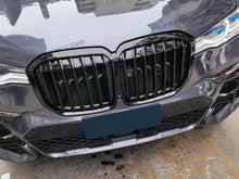 Glossy Black Front Kidney Grille Single Slat for BMW X7 G07 2019-2022