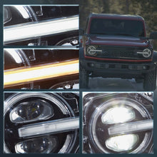 Pair LED Projector Headlights w/ DRL For 2021–2024 Ford Bronco 2/4 Door