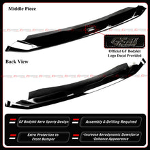 For 2025-2026 Honda Civic GF Bodykit Gloss Black Pearl Front Bumper Lip Splitter