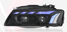 A Pair  For Audi A5 B8 2008-2012 Upgraded LED Headlight Lamps Assembly W/ Turn Signal