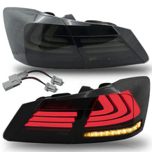 Smoked LED Tail Lights For 2013-14 2015 9th Honda Accord Sequential Turn Signal