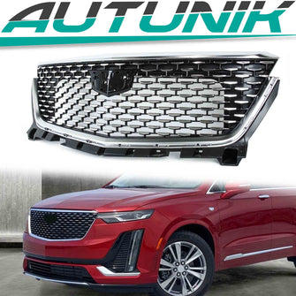 Luxury Style Front Upper Grill for Cadillac XT6 2020-2024 w/o Camera