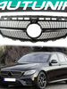 Black/Chrome Diamond Grill Front Grille For Mercedes Benz W213 Sedan 2017-2020