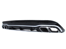 Gloss Black Rear Diffuser w/ Silver Exhaust Tips for Mercedes C207 E250 E400 E500 E550 Coupe AMG 2014-2017