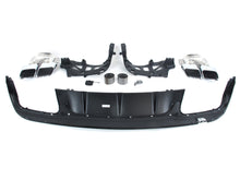 Gloss Black Rear Diffuser w/ Silver Exhaust Tips for Mercedes C207 E250 E400 E500 E550 Coupe AMG 2014-2017