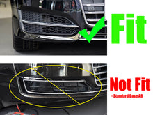 All Black Front Fog Light Grille Covers For Audi A8 S-Line S8 D4 2015–2018