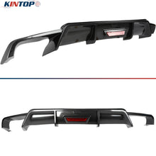 Carbon Style Rear Bumper Diffuser for 2018-2024 Toyota Camry SE XSE W/ Led Light