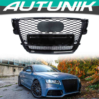 Honeycomb Front Black Grill For AUDI A5 B8 8T S5 2008-2012