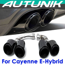 Black Exhaust Tips For 2019–2026 Porsche Cayenne E-Hybrid Tailpipe Pair