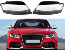 2pcs Front Headlight Headlamp Lens Cover Shell For Audi A5 S5 RS5 2008-2012 Left+Right