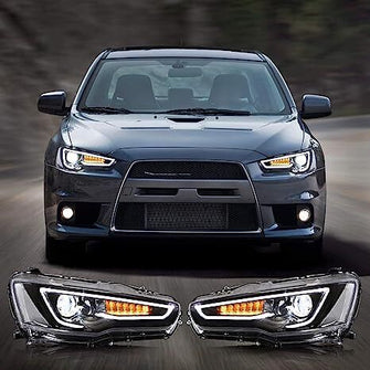 LED Headlights For 2008-2018 Mitsubishi Lancer EVO X Full LED DRLs