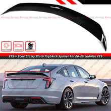 For 2020-2025 Cadillac CT5 V Blackwing Style Glss Black Highkick Rear Trunk Spoiler Wing