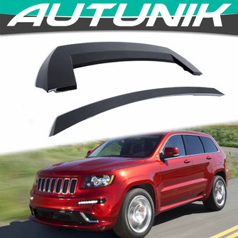 For 2014 2015-2021 Jeep Grand Cherokee SRT WK2 Tail Gate Mid Wing + Roof Spoiler Gloss Black