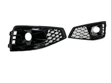 Gloss Black Fog Light Cover Grille Covers for Audi A4 S4 B9 2020-2023 2024