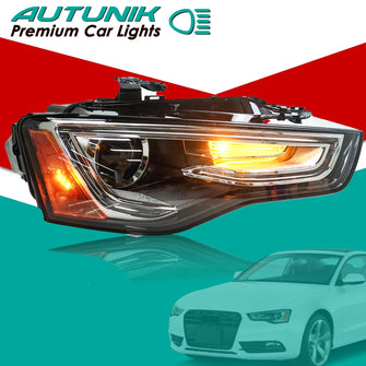 Right Passenger Side For 2013-2016 Audi A5 S5 [HID/Xenon w/o AFS] LED DRL Projector Headlight