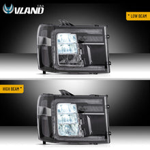 Pair DRL LED Reflector Headlights Assembly For 2007-2013 GMC Sierra 1500 SLE