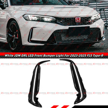 For 2023-2025 Honda Civic Type-R FL5 White Front Bumper Replacement LED DRL Fog Light
