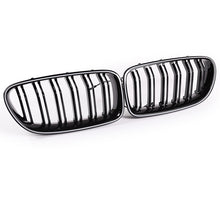 For 2010-2016 BMW 5 Series F10 F11 Front LED Kidney Grille Bumper Upper Grill Gloss Black