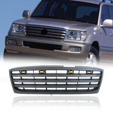 Black Front Bumper Grille w/LED Lights for Toyota Lans Cruiser LC100 2003-2006