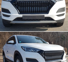 Black / Chrome Front Bumper Upper Grille Radiator Fit For Hyundai Tucson 2019-2021