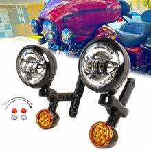 Auxiliary LED Spot Fog Light Turn Signals Fit For Harley Street Glide 1994-2023