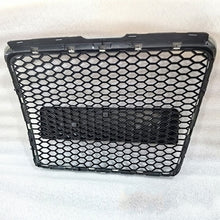 Front Bumper Center Grille Honeycomb Grill Gloss Black For Audi A6 C6 2004-2008