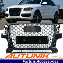 Fits 2009-2012 Audi Q5 SQ5 RSQ5-Style Front Upper Grill Grille Honeycomb Gloss Black