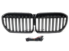 Gloss Black LED Front Kidney Grille Grill Light For 2020-2022 BMW 7-Series G11 G12 LCI Dual Slats