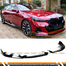 For 2024-2025 BMW G60 530i 540i i5 M Sport Gloss Black Front Bumper Lip