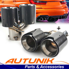 Carbon Exhaust Tips Silver for 19-26 BMW G20 G22 G23 G26 G42 M240i M340i M440i