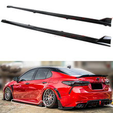 Gloss Black Side Skirt Extension Splitter For 2018-2024 Toyota Camry