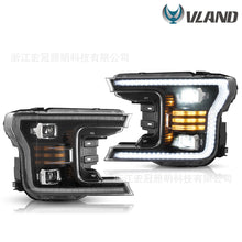 VLAND LED Headlights Assembly Sequential Projector Smoked for Ford F150 2018-2020