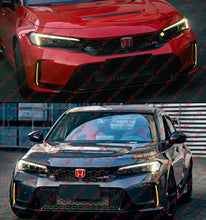For 2023-2025 Honda Civic Type-R FL5 Amber Front Bumper Replacement LED DRL Fog Light
