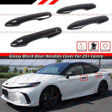 Gloss Black Door Handle Cover Trim Set 4pc For 2025 Toyota Camry LE XLE SE XSE