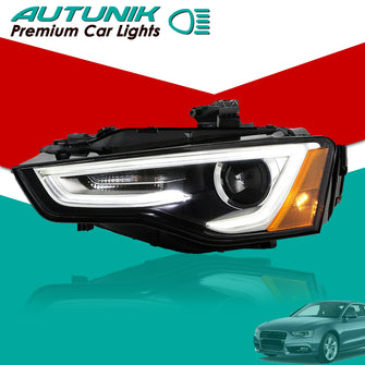 Driver Left Side Head Light For 2013-2017 Audi A5 S5 HID/Xenon w/o AFS LED DRL Projector Headlight