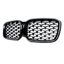 Front Kidney Grille Diamond Grill W/ LED Light For 2022-2024 BMW X3 G01 X4 G02