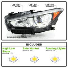 Left+Right Headlamps For 2014-2022 Infiniti Q50 w/o AFS LED DRL Projector Headlights Pair