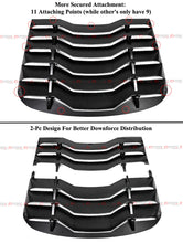 For 2024-2025 Ford Mustang Coupe Matte Black Rear Window Windshield Louver Cover